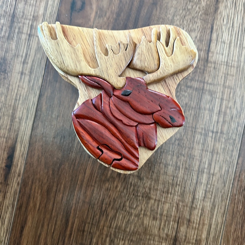 Handcrafted Wooden Moose Wall Art